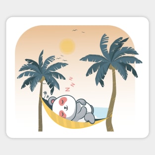 Panda Take A Nap Sticker